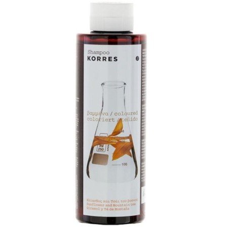 Shampoo Korres 250 ml Gefärbtes Haar Sonnenblume Grüner Tee