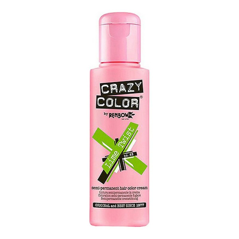 Semi-permanente Tönung Lime Twist Crazy Color Nº 68 (100 ml)